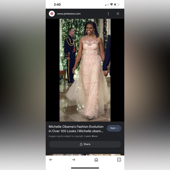 MONIQUE LHUILLIER – SPRING 2015 – BEFORE SUNRISE COLLECTION PINK BEADED GOWN - Picture 5 of 14